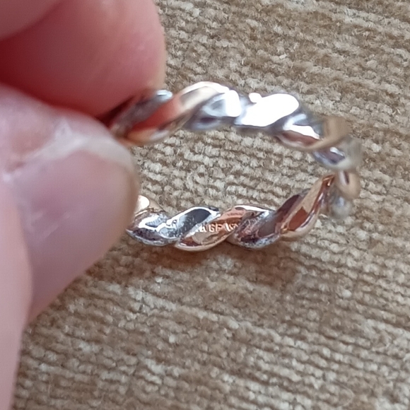 Gold and Silver Tone Twisted Band - Picture 7 of 7